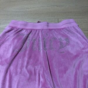 Vintage Juicy Couture Velour  Pants Women's Medium Blush Pastel Pink Velvet Y2k